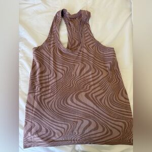 Athleta Brown Zebra Print Tank Top